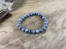 Vuursteen kogelarmband 8mm