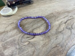 Amethist kogelarmband 4mm