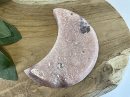 Roze Amethist met kwarts maan