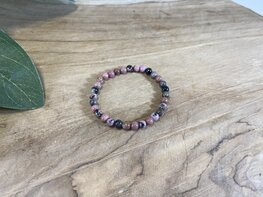Rhodoniet kogelarmband 4mm voor kinderen