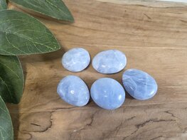 Blauwe Calciet trommelstenen XS
