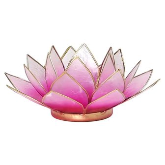 Lotus theelichthouder roze