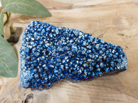 Blauwe Titanium Amethist cluster 7