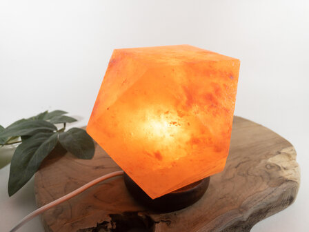 Himalaya zoutlamp diamant vorm oranje