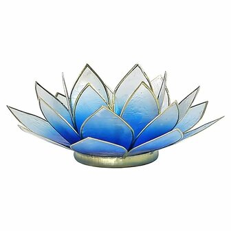 Lotus theelichthouder blauw