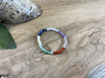 Chakra kogelarmband 4mm (small)