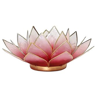 Lotus theelichthouder rood