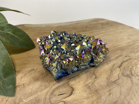 Regenboog titanium Amethist cluster 1