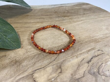 Carneool kogelarmband 4mm