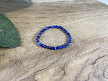 Lapis Lazuli kogelarmband 4mm voor kinderen