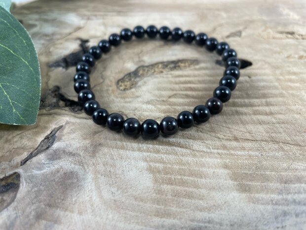 Regenbood Obsidiaan kogelarmband