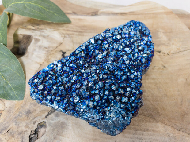 Blauwe Titanium Amethist cluster 7