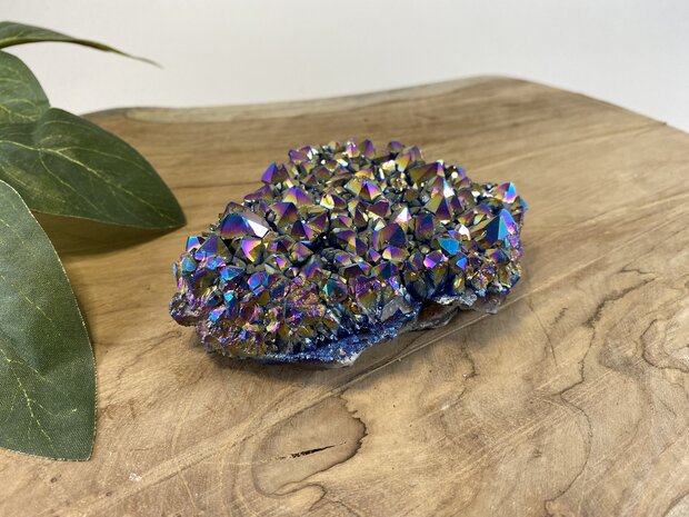 Regenboog titanium Amethist cluster 1