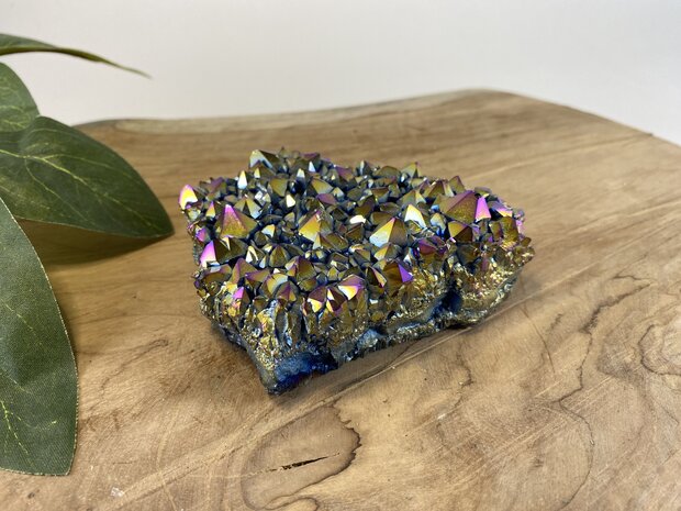 Regenboog titanium Amethist cluster 1
