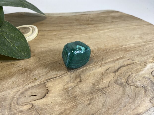 Chryso-Malachiet trommelsteen