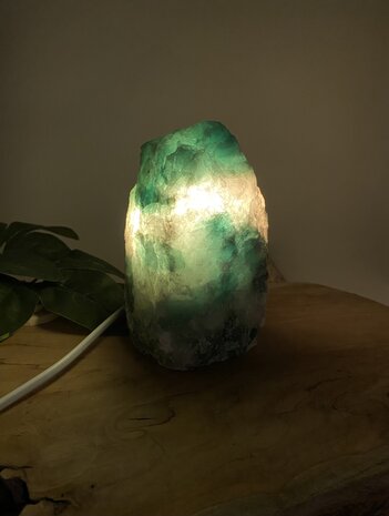 Groenekwarts lamp - aan
