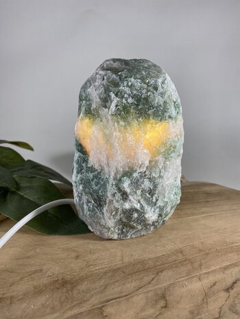 Groenekwarts lamp - aan 2