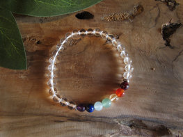 Bergkristal chakra armband 6mm Bergkristal chakra armband 6mm