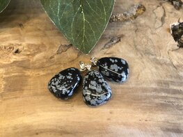 Obsidiaan sneeuwvlok hanger Obsidiaan sneeuwvlok hanger