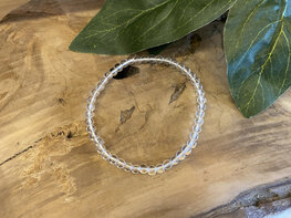 Bergkristal kogelarmband 4mm Bergkristal kogelarmband 4mm