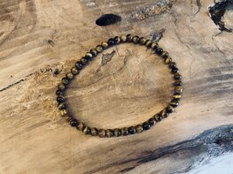 Tijgeroog kogelarmband 4mm