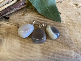 Botswana agaat hanger zilver Botswana agaat hanger zilver