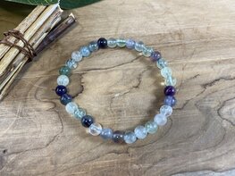 Fluoriet kogelarmband 6mm