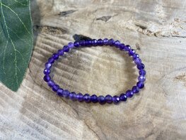 Amethist armband 4mm facet (small) Amethist armband 4mm facet (small)