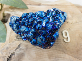 Blauwe Titanium Amethist cluster 9