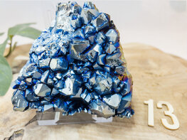 Blauwe Titanium Amethist cluster 13