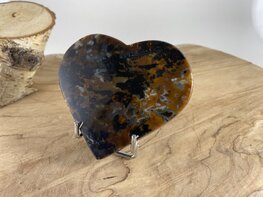 Agaat schijf hart 1 Agaat schijf hart 1