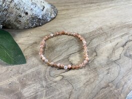 Zonnesteen armband 4mm facet Zonnesteen armband 4mm facet