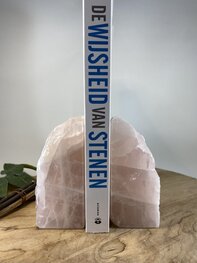 Rozekwarts boekensteunen Rozekwarts boekensteunen