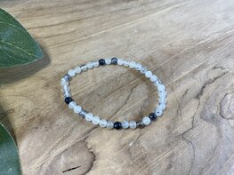 Toermalijnkwarts kogelarmband 4mm Toermalijnkwarts kogelarmband 4mm