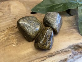 Bronziet trommelsteen S