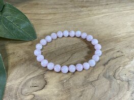 Rozekwarts kogelarmband 8 mm (20cm)